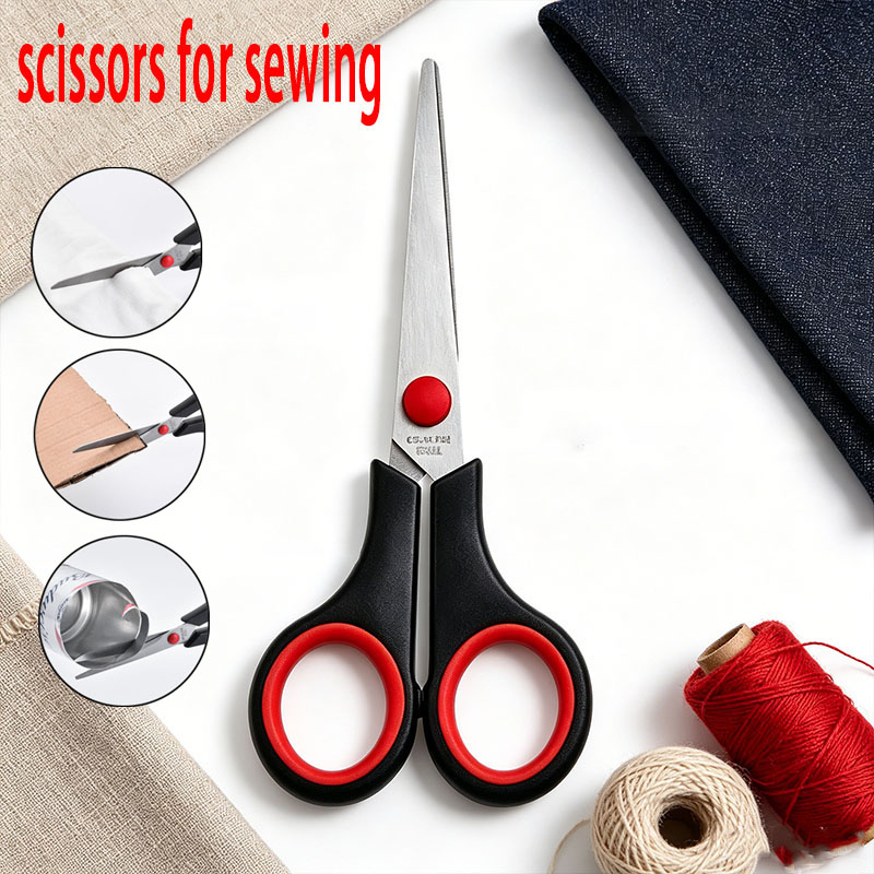 Scissors Stainless Craft - กรรไกรตัดเย็บสแตนเลส กรรไกรตัดผ้า กรรไกรนักเรียน อุปกรณ์เครื่องเขียนอเนกประสงค์ กรรไกรใช้ในบ้าน โรงเรียน