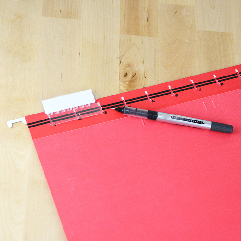 File Folder Hanging - แฟ้มเอกสารแบบแขวน 14 ชิ้น พร้อมแถบป้ายสีสันสดใส ทนทาน ช่องเปิดกว้าง