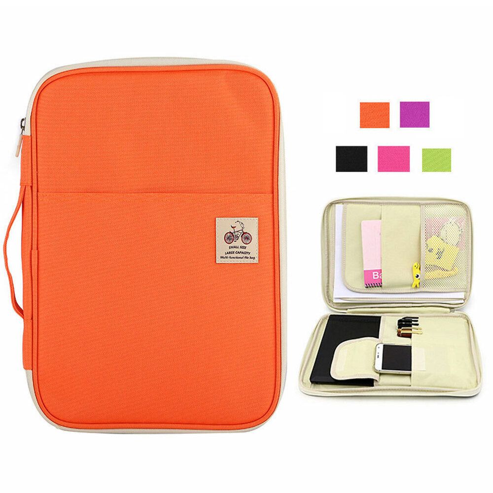 Portfolio Folder Zip - กระเป๋าเอกสารแบบรูดซิปผลงาน A4สำหรับเดินทางที่จัดระเบียบแฟ้มเอกสารกระเป๋าเอกสารการประชุมแบบมัลติฟังก์ชัน