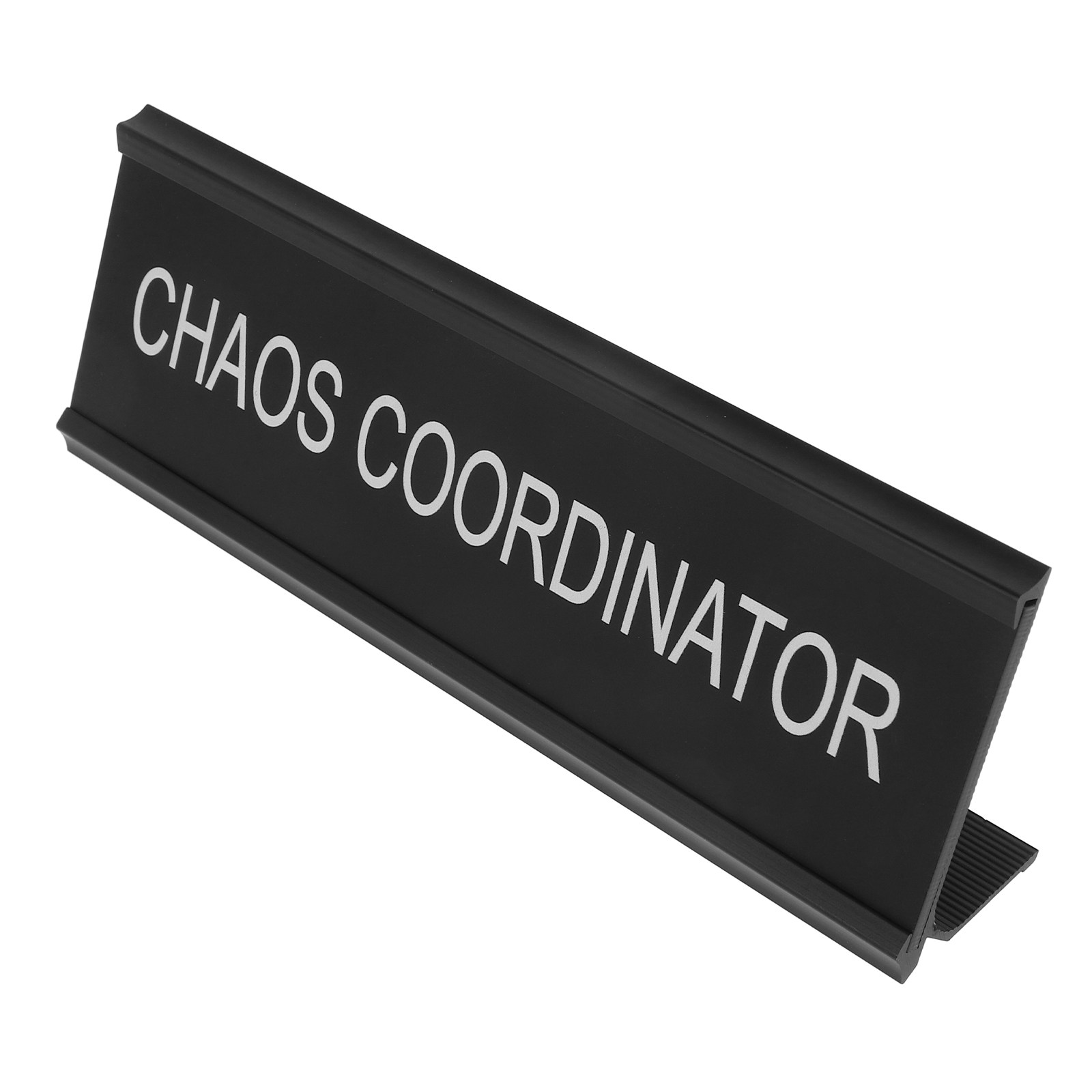 Desk Name Plate - ป้ายชื่อตั้งโต๊ะรูปตัว L วัสดุอลูมิเนียมอัลลอยด์ สำหรับผู้ประสานงานฝ่ายความวุ่นวาย อุปกรณ์สำนักงาน ป้ายชื่อตั้งโต๊ะสุดฮา