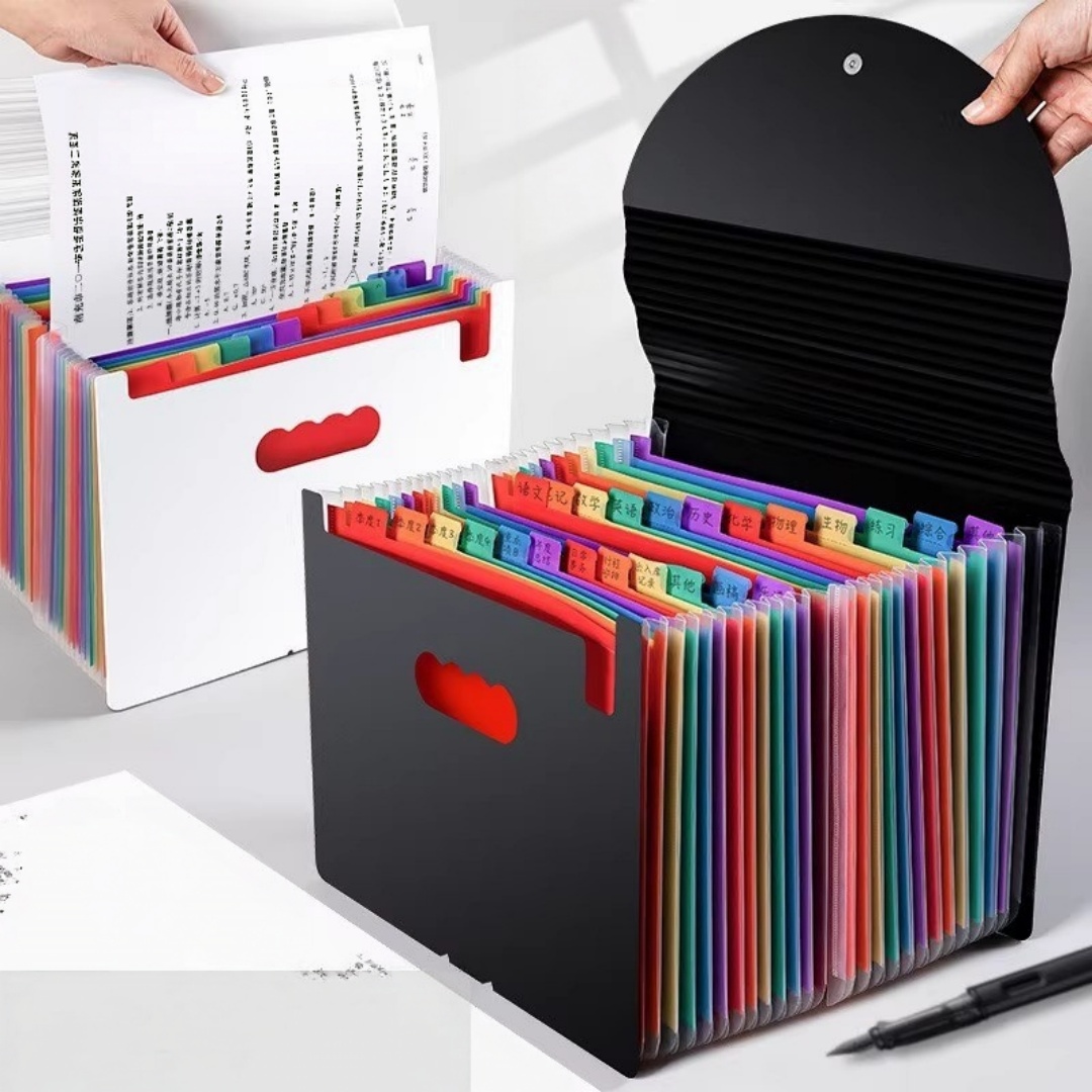 File Folder Hanging - กระเป๋าเอกสารพลาสติกแบบแขวน 3 ด้านปิดผนึก 37/25/13 ช่อง ขนาด