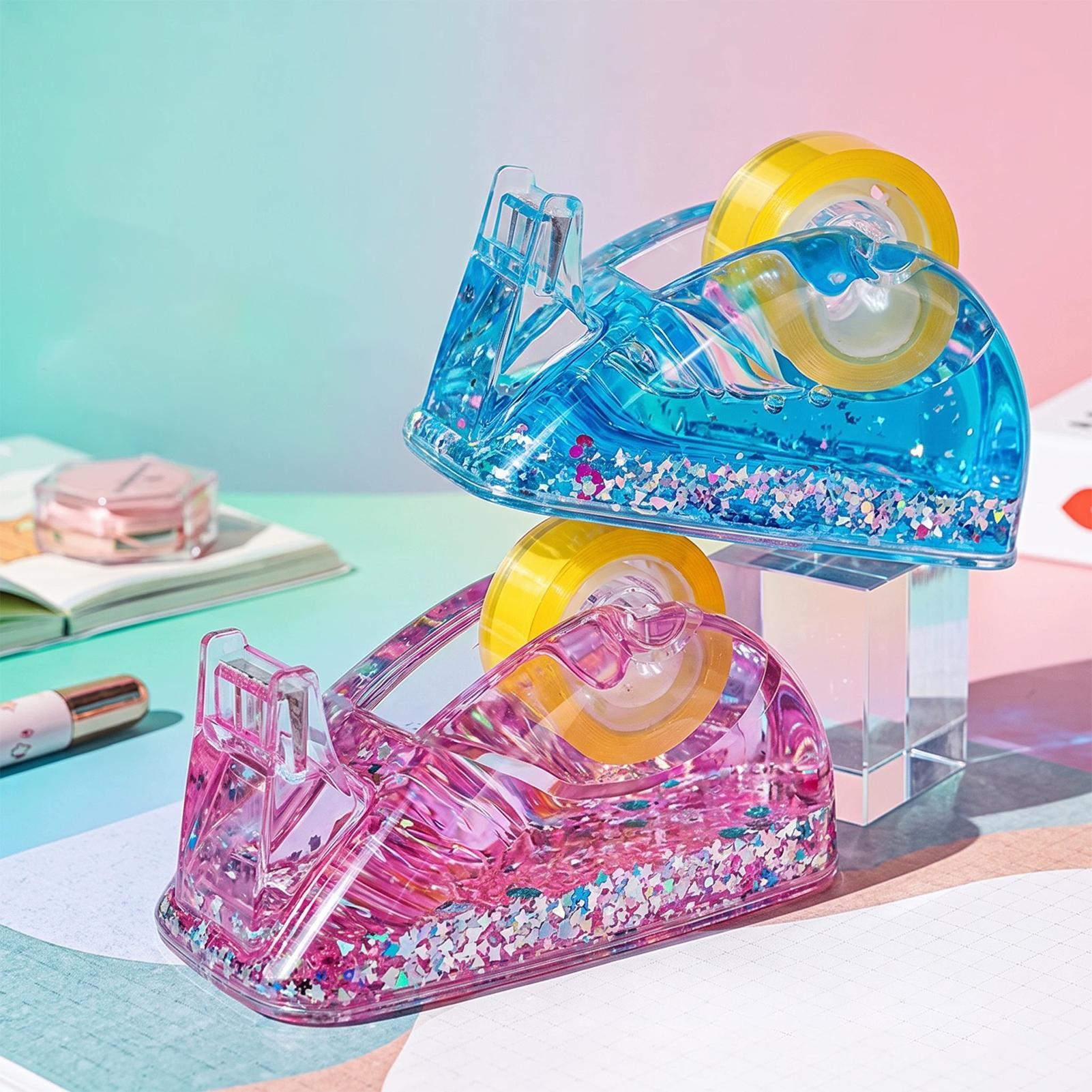 Stationery Warehouse - ที่ใส่เทปสำหรับโต๊ะทำงาน ที่วางเครื่องเขียนอะคริลิกแบบประหยัดพื้นที่ ที่จ่ายเทปใสสำหรับเตรียมการส่งพัสดุ ห่อของ คลังสินค้า และบ้าน