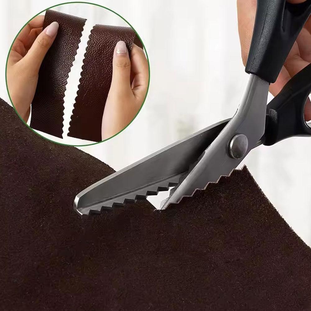 Scissors Stainless Craft - กรรไกรสแตนเลสแบบซิกแซก ฟันสามเหลี่ยม สำหรับตัดผ้า งานฝีมือ งานเย็บผ้า ตัดเย็บเสื้อผ้า