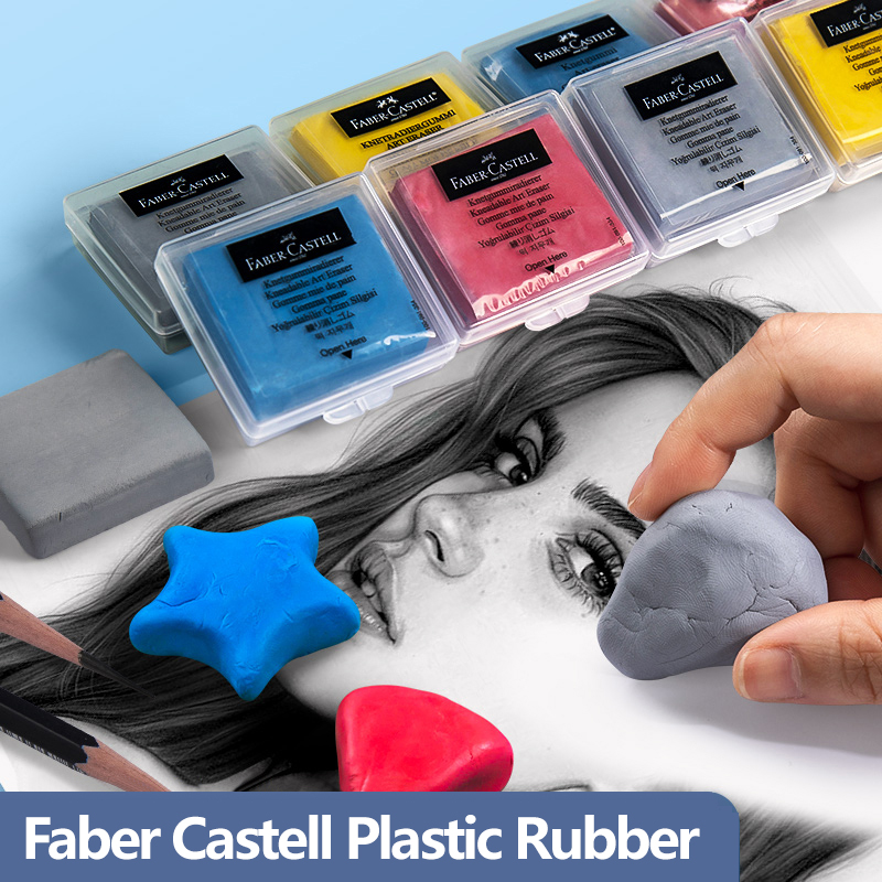 Rubber Eraser Kneaded - Faber-Castell Plasticity ยาง 4PCS Art ยางลบ