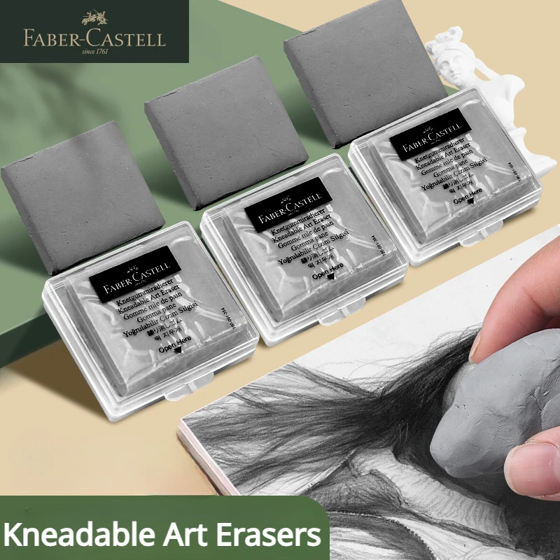 Rubber Eraser Kneaded - Faber-Castell 2pcs Drawing Art Kneaded ยางลบสําหรับแก้ไข,Lightening