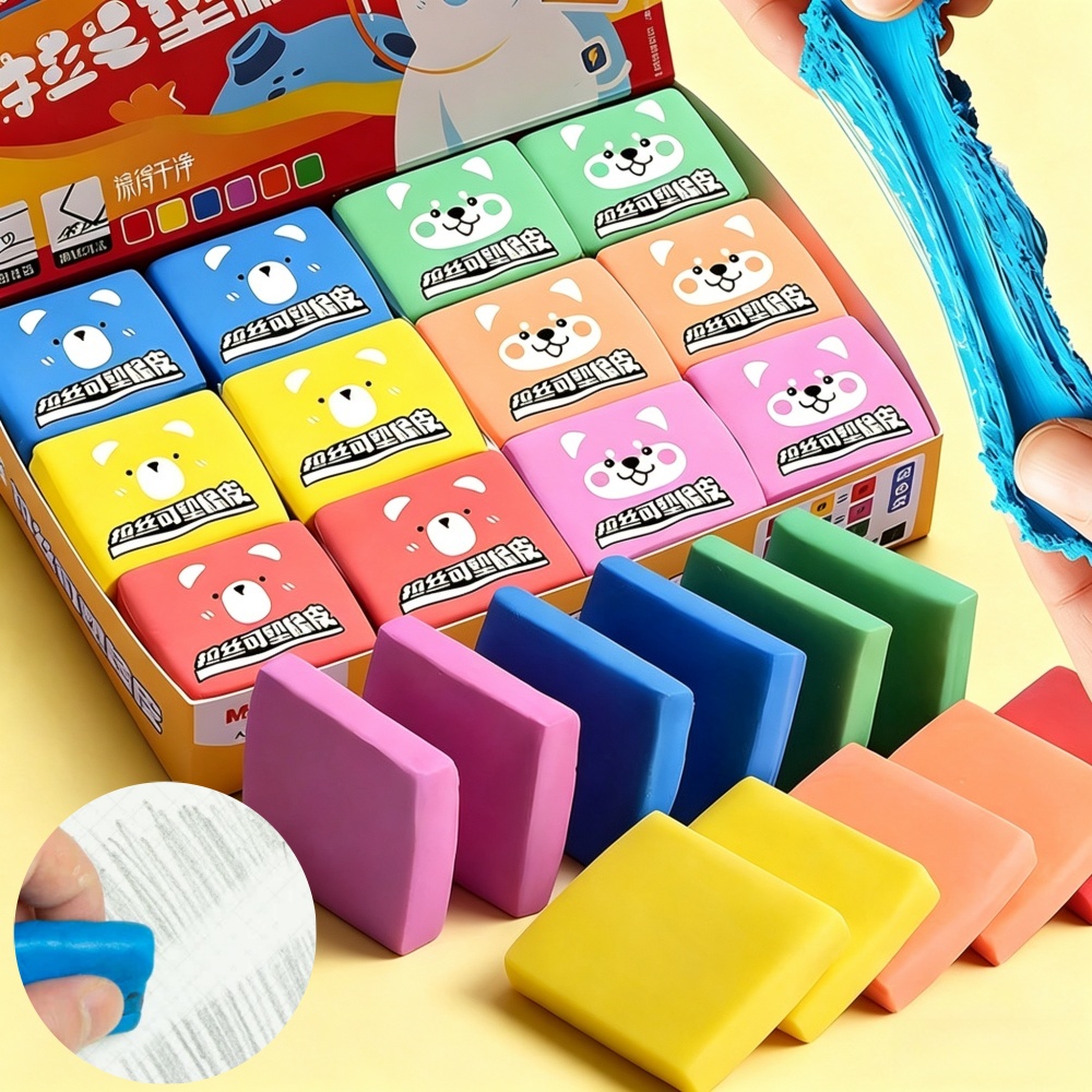 Rubber Eraser Kneaded - ยางลบ M&G แบบนุ่มหลากสี ยางลบแบบนวดได้ ยางลบแบบขึ้นรูปได้ สำหรับงานศิลปะ