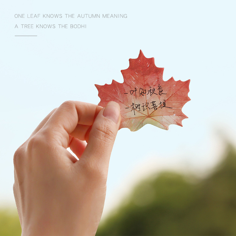 30 ชิ้น Leaf Sticky Notes Plan - Office Stationery Supply List บทวิจารณ์และราคา