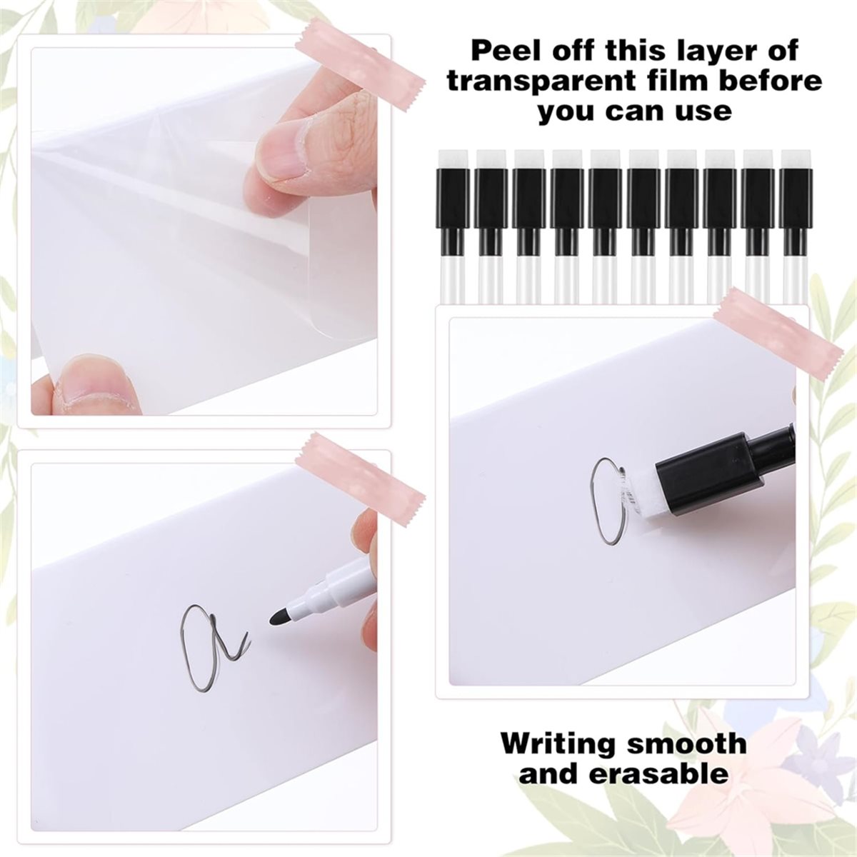 AB09 20 ชิ้น ป้ายชื่อแบบลบได้, - Desk Name Plate บทวิจารณ์และราคา