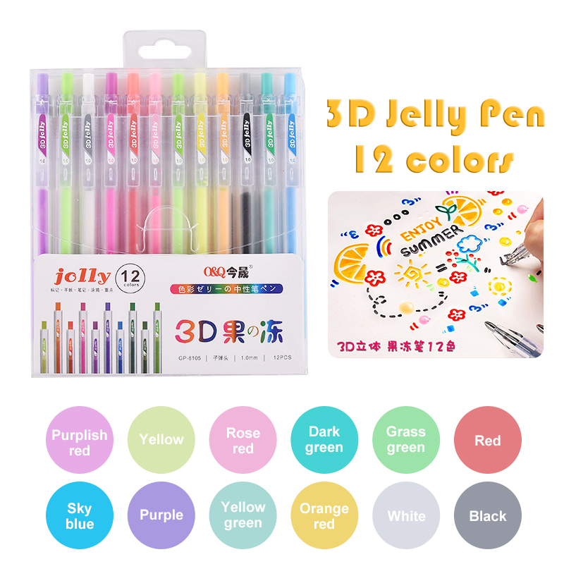 3D สามมิติ Jelly ปากกาสีปากกาห - Gel Ink Pen Set บทวิจารณ์และราคา