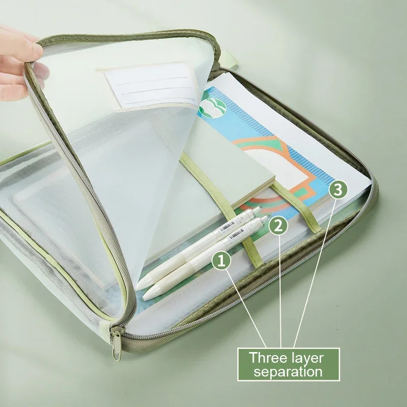 กระเป๋าเอกสารตาข่ายใส A4 พร้อม - Portfolio Folder Zip บทวิจารณ์และราคา