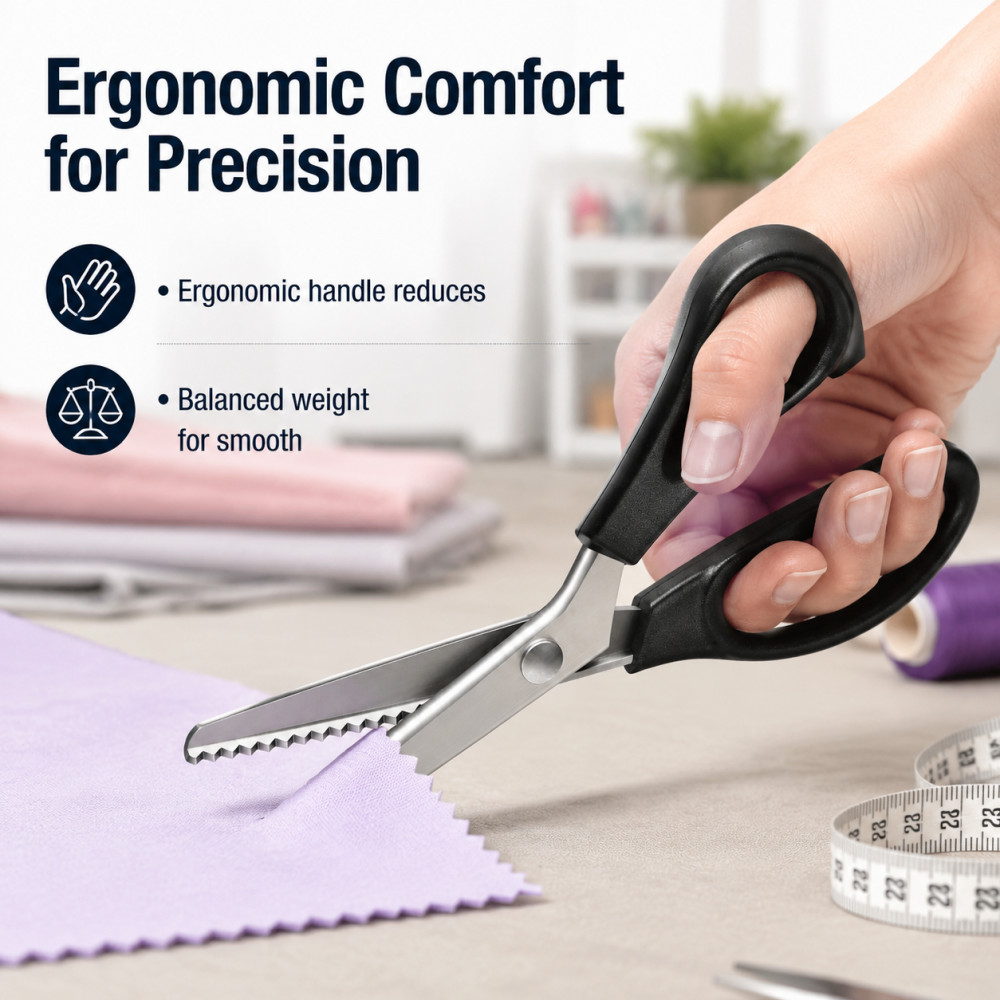 กรรไกรตัดผ้าสแตนเลสแบบซิกแซก ร - Scissors Stainless Craft บทวิจารณ์และราคา