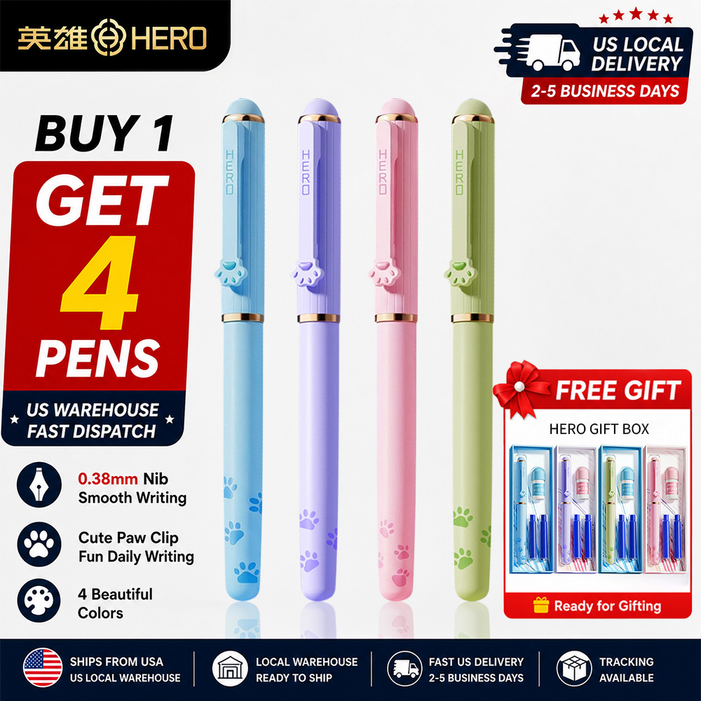 ปากกาหมึกซึม Hero 360M Cat Paw - Stationery Warehouse บทวิจารณ์และราคา
