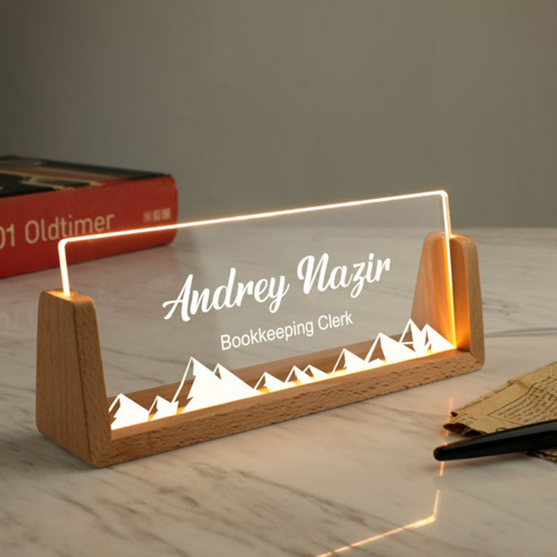 ป้ายชื่ออะคริลิคตั้งโต๊ะแบบมีไ - Desk Name Plate บทวิจารณ์และราคา