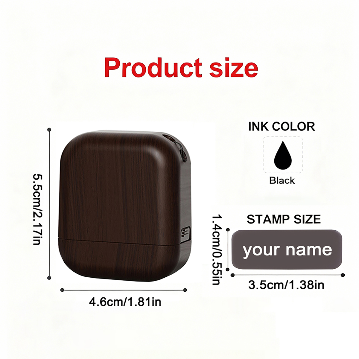 ตราประทับพลาสติกลายไม้แบบกำหนด - Self Inking Stamp บทวิจารณ์และราคา