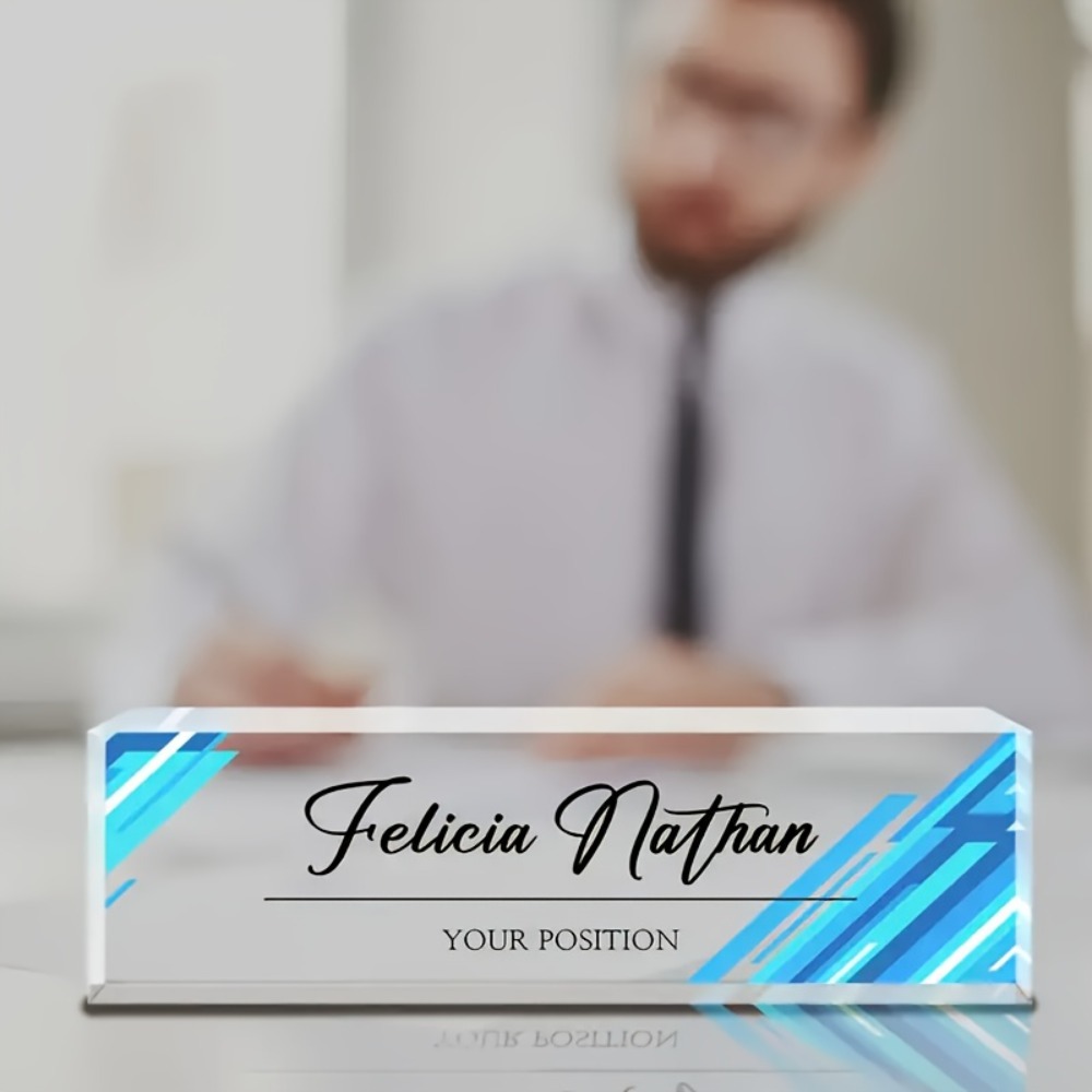 ป้ายชื่ออะคริลิคแบบกำหนดเอง 1  - Desk Name Plate บทวิจารณ์และราคา