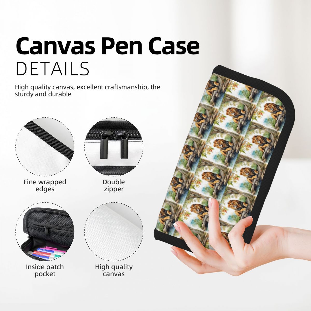 กล่องใส่ดินสอลายสิงโตในป่า สำห - Lion Stationery & Office Supply(Kunshan)Co.Ltd บทวิจารณ์และราคา