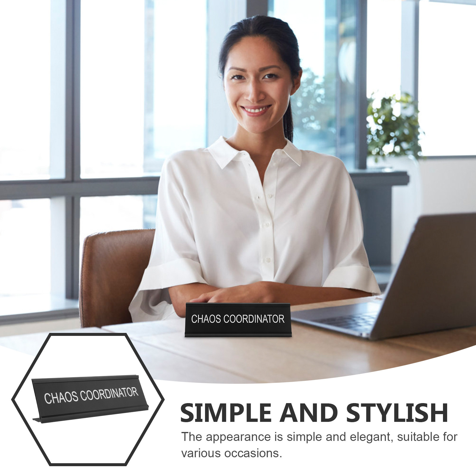 ป้ายชื่อโต๊ะทำงานรูปตัว L ทำจา - Desk Name Plate บทวิจารณ์และราคา