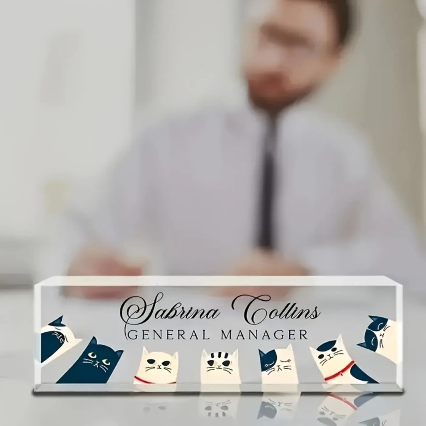 [2D Flat] ป้ายชื่ออะคริลิกใสลา - Desk Name Plate บทวิจารณ์และราคา