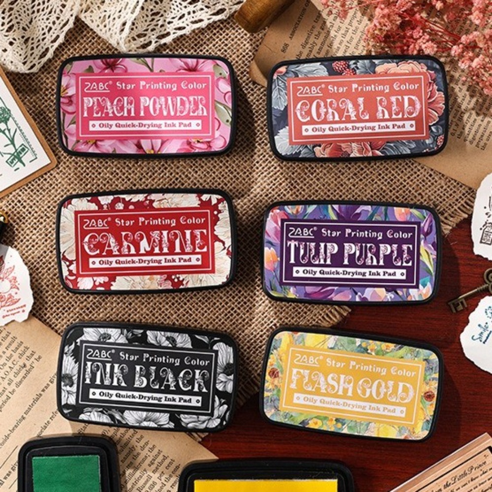 แผ่นหมึกสีสันสดใสรูปทรงสี่เหลี - Self Inking Stamp บทวิจารณ์และราคา