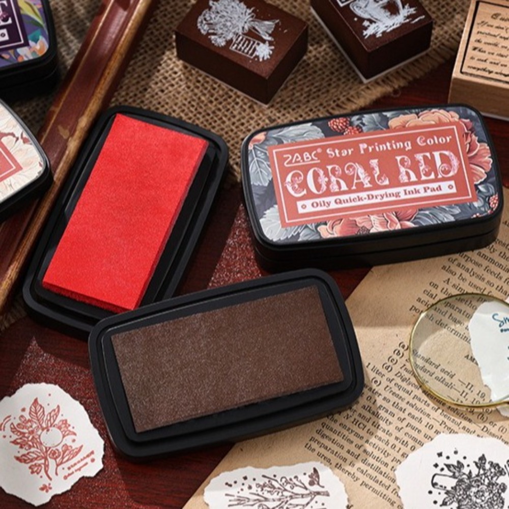 แผ่นหมึกสีสันสดใสรูปทรงสี่เหลี - Self Inking Stamp บทวิจารณ์และราคา