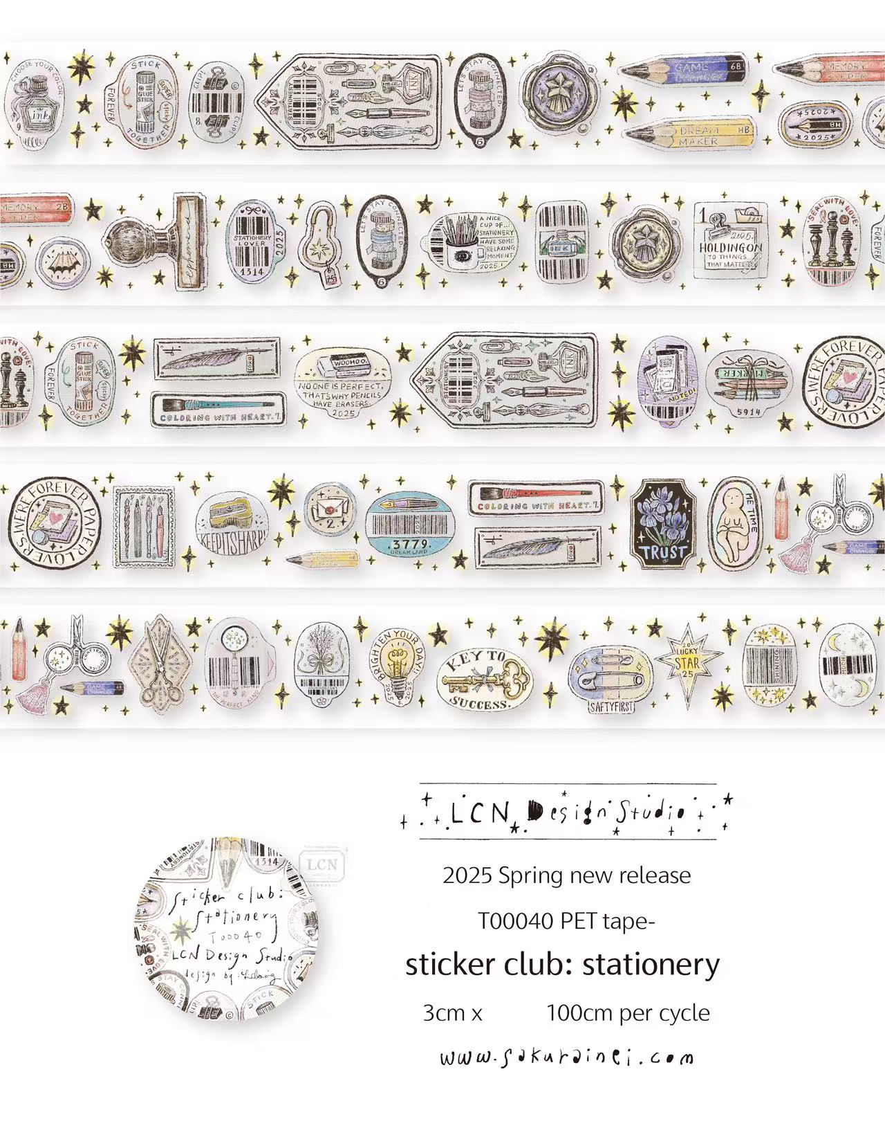 1 ห่วง LCN สติกเกอร์วินเทจ Clu - Washi Tape Set บทวิจารณ์และราคา