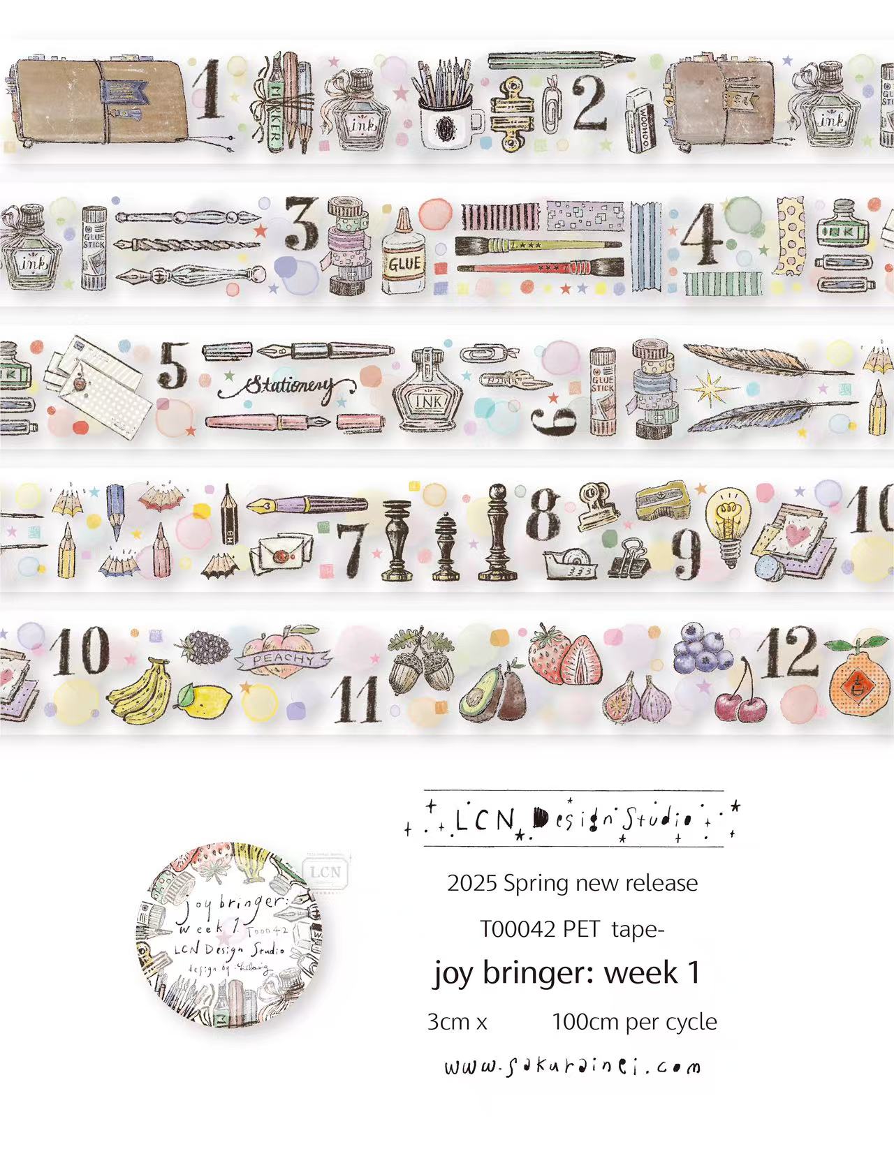 1 ห่วง LCN สติกเกอร์วินเทจ Clu - Washi Tape Set บทวิจารณ์และราคา