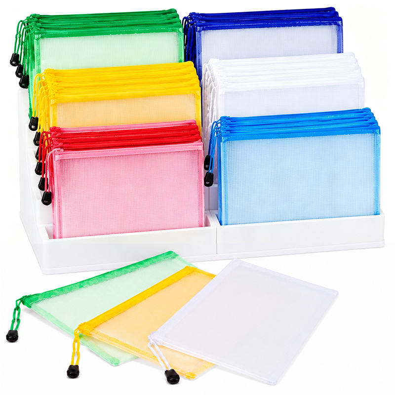 5/20PCS A4/A5 กระเป๋าซิปตาข่าย - Portfolio Folder Zip บทวิจารณ์และราคา