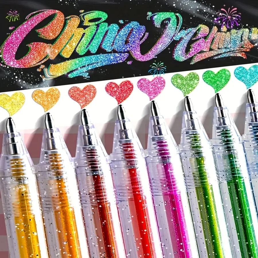 ชุดปากกาเจลกลิตเตอร์พิเศษ 8/12 - Gel Ink Pen Set บทวิจารณ์และราคา