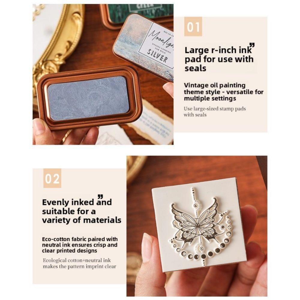 แผ่นหมึกสีสันสดใสสไตล์วินเทจ ใ - Self Inking Stamp บทวิจารณ์และราคา