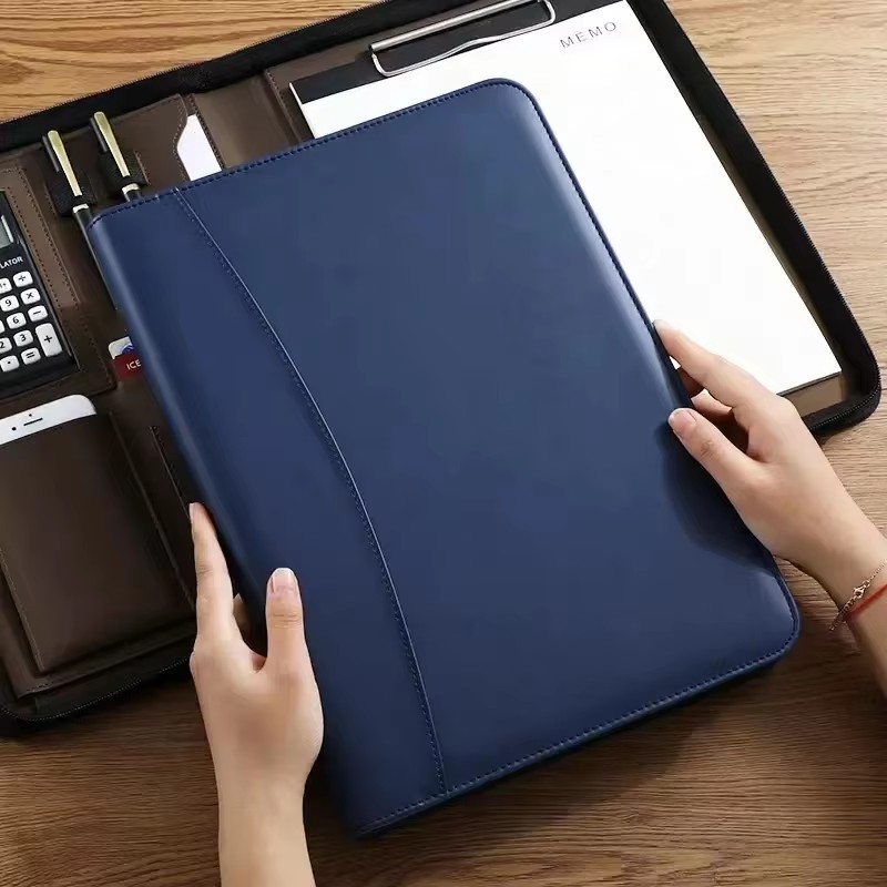 PU หนัง Portafolio A4 เอกสารซิ - Portfolio Folder Zip บทวิจารณ์และราคา