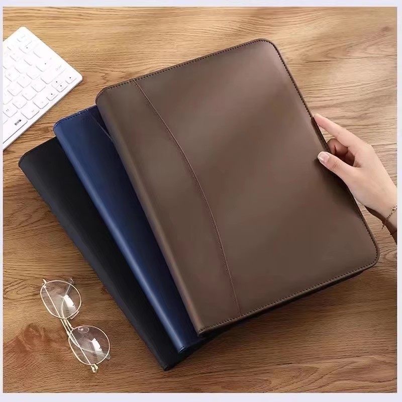 PU หนัง Portafolio A4 เอกสารซิ - Portfolio Folder Zip บทวิจารณ์และราคา